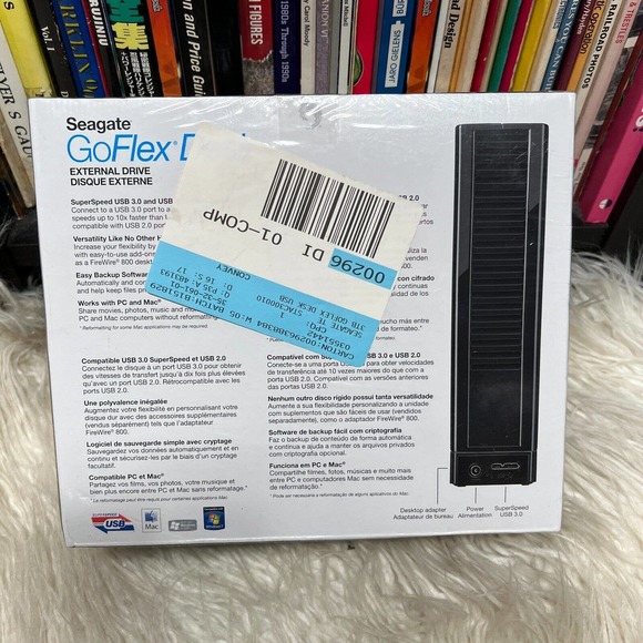 SEAGATE GOFLEX DESK EXTERNAL DRIVE 3TB PC AND MAC USB 3.0 - Picture 3 of 4